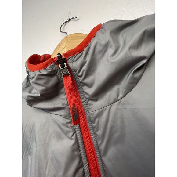 Women’s The North Face Insulated  Puffer Jacket Orange/ Red Gray Size Small - Picture 2 of 7